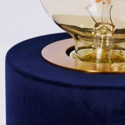 Lampes En Tissu-hofstein Lampe de table Weruga Bleu, Or, 1 lumière