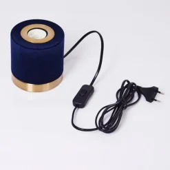 Lampes En Tissu-hofstein Lampe de table Weruga Bleu, Or, 1 lumière