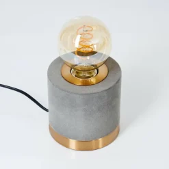 Lampes En Tissu-hofstein Lampe de table Weruga Gris, Laiton, 1 lumière