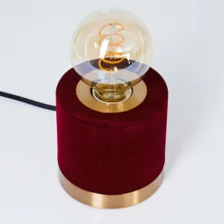 Lampes En Tissu-hofstein Lampe de table Weruga Laiton, Rouge, 1 lumière