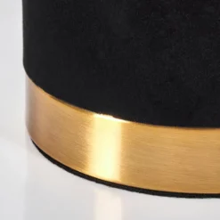 Lampes En Tissu-hofstein Lampe de table Weruga Or, Noir, 1 lumière