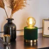 Lampes En Tissu-hofstein Lampe de table Weruga Vert, Laiton, 1 lumière
