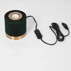 Lampes En Tissu-hofstein Lampe de table Weruga Vert, Laiton, 1 lumière