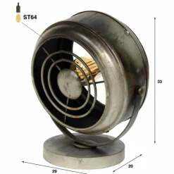 Lampes Industrielles-hofstein Lampe de table WITMARSUM Argenté, 1 lumière