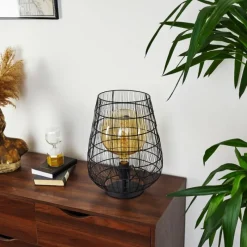 hofstein Lampe de table Yachats Noir, 1 lumière* Lampes À Poser