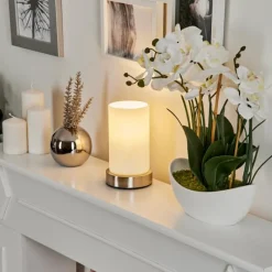 hofstein Lampe de table Youd Nickel mat, 1 lumière