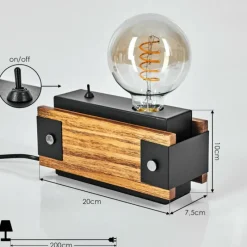 Lampes Industrielles-hofstein Lampe de table Yuma Écru, Noir, 1 lumière