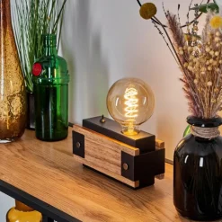 Lampes Industrielles-hofstein Lampe de table Yuma Écru, Noir, 1 lumière