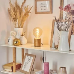 Style Boho-Chic-hofstein Lampe de table Yuto Écru, 1 lumière