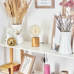 Style Boho-Chic-hofstein Lampe de table Yuto Écru, 1 lumière