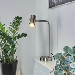 Luminaires Scandinaves-hofstein Lampe de table Zuoz Chrome, Nickel mat, 1 lumière