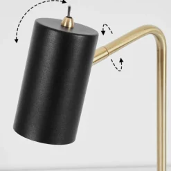 Luminaires Scandinaves-hofstein Lampe de table Zuoz Laiton, Noir, 1 lumière