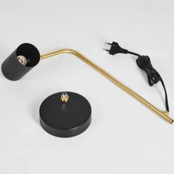 Luminaires Scandinaves-hofstein Lampe de table Zuoz Laiton, Noir, 1 lumière