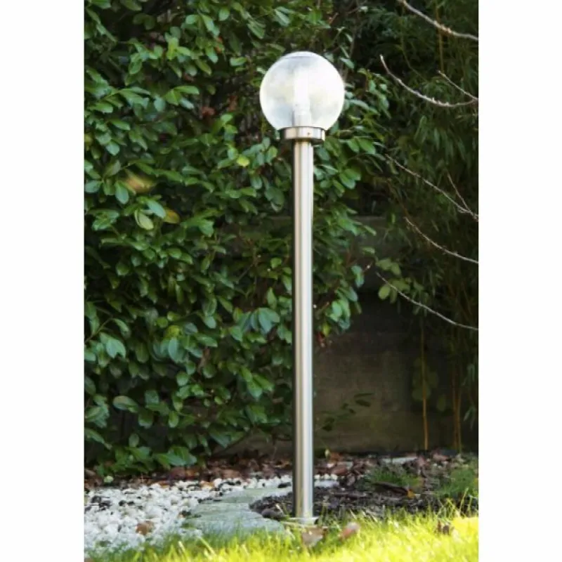 Luminaires Globo Lighting Lampe d'extérieur Globo BOWLE II Acier inoxydable, Transparent, 1 lumière