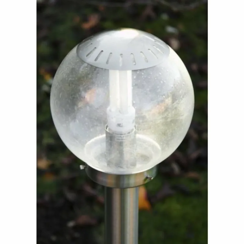 Luminaires Globo Lighting Lampe d'extérieur Globo BOWLE II Acier inoxydable, Transparent, 1 lumière