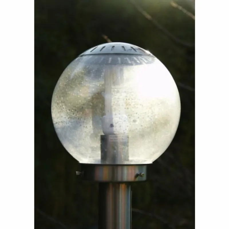 Luminaires Globo Lighting Lampe d'extérieur Globo BOWLE II Acier inoxydable, Transparent, 1 lumière