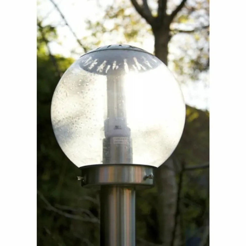 Luminaires Globo Lighting Lampe d'extérieur Globo BOWLE II Acier inoxydable, Transparent, 1 lumière