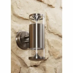 Luminaires Globo Lighting Lampe d'extérieur Globo CARME Acier inoxydable, 2 lumières