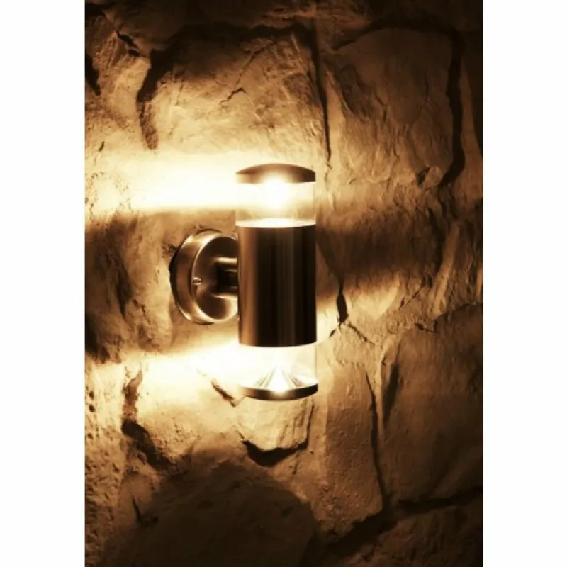 Luminaires Globo Lighting Lampe d'extérieur Globo CARME Acier inoxydable, 2 lumières