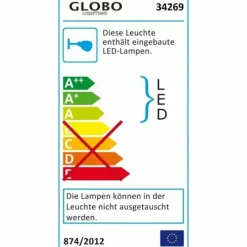 Luminaires Globo Lighting Lampe d'extérieur Globo ELARA LED Blanc, 1 lumière