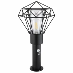 Luminaires Globo Lighting Lampe d'extérieur Globo HORACE Noir, 1 lumière, Détecteur de mouvement