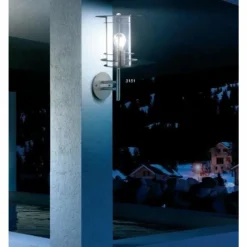 Luminaires Globo Lighting Lampe d'extérieur Globo MIAMI Acier inoxydable, Transparent, 1 lumière