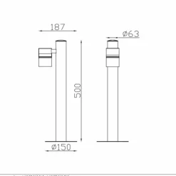 Luminaires Lucide Lampe d'extérieur Lucide ARNE Chrome, 1 lumière