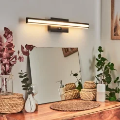 hofstein lampe miroir Aspers LED Noir, 1 lumière* Appliques