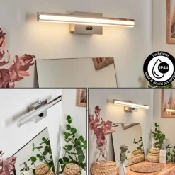 hofstein lampe miroir Aspers LED Chrome, 1 lumière* Appliques