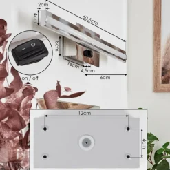 hofstein lampe miroir Aspers LED Chrome, 1 lumière* Appliques