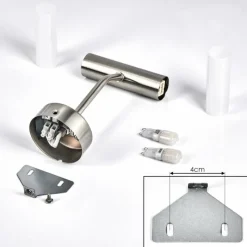 hofstein lampe miroir Regensdorf Nickel mat, 2 lumières