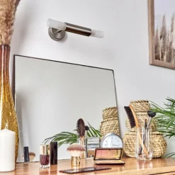 hofstein lampe miroir Regensdorf Nickel mat, 2 lumières