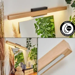 Luminaires Scandinaves-hofstein lampe miroir Borobia LED Noir, 1 lumière