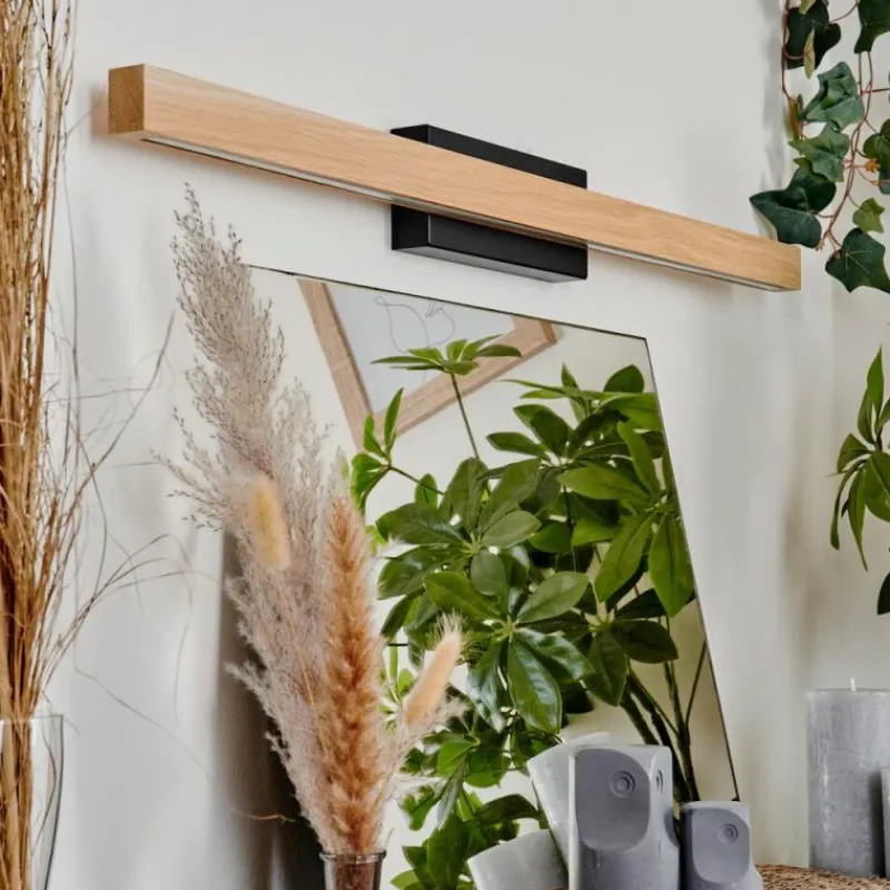 Luminaires Scandinaves-hofstein lampe miroir Borobia LED Noir, 1 lumière