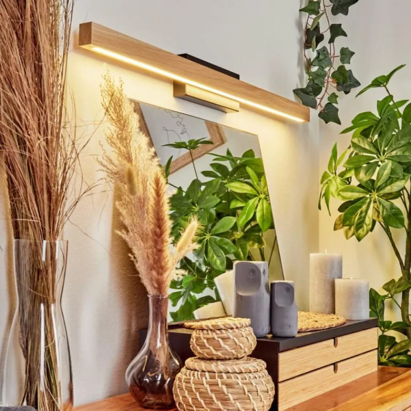 Luminaires Scandinaves-hofstein lampe miroir Borobia LED Noir, 1 lumière