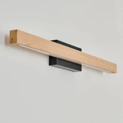 Luminaires Scandinaves-hofstein lampe miroir Borobia LED Noir, 1 lumière