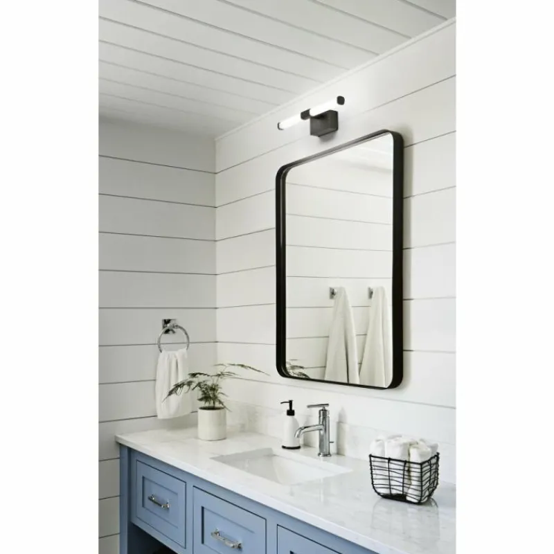 Luminaires Fabas Luce lampe miroir Fabas Luce Ago LED Noir, 1 lumière* Éclairage Led