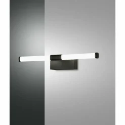 Luminaires Fabas Luce lampe miroir Fabas Luce Ago LED Noir, 1 lumière* Éclairage Led