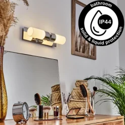 hofstein lampe miroir Morges LED Chrome, 2 lumières