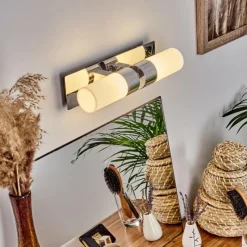 hofstein lampe miroir Morges LED Chrome, 2 lumières