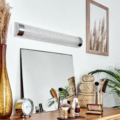 hofstein lampe miroir Morges LED Chrome, Scintillant, Blanc, 1 lumière