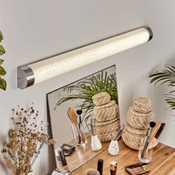 hofstein lampe miroir Morges LED Chrome, Scintillant, Blanc, 1 lumière