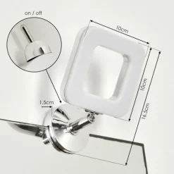 hofstein lampe miroir Morges LED Chrome, Blanc, 1 lumière* Spots Et Projecteurs