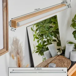 Luminaires Scandinaves-hofstein lampe miroir Paywawa LED Écru, 1 lumière