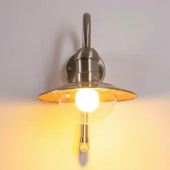 hofstein Lampe murale d'extérieur Elima Acier inoxydable, 1 lumière, Détecteur de mouvement