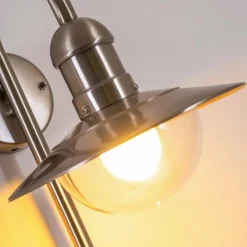 hofstein Lampe murale d'extérieur Elima Acier inoxydable, 1 lumière, Détecteur de mouvement