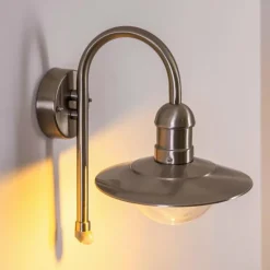 hofstein Lampe murale d'extérieur Elima Acier inoxydable, 1 lumière, Détecteur de mouvement