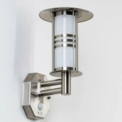 hofstein Lampe murale d'extérieur Forli Acier inoxydable, 1 lumière, Détecteur de mouvement