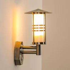 hofstein Lampe murale d'extérieur Forli Acier inoxydable, 1 lumière, Détecteur de mouvement