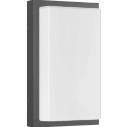 Luminaires LCD Lampe murale d'extérieur LCD LED Noir, 1 lumière
